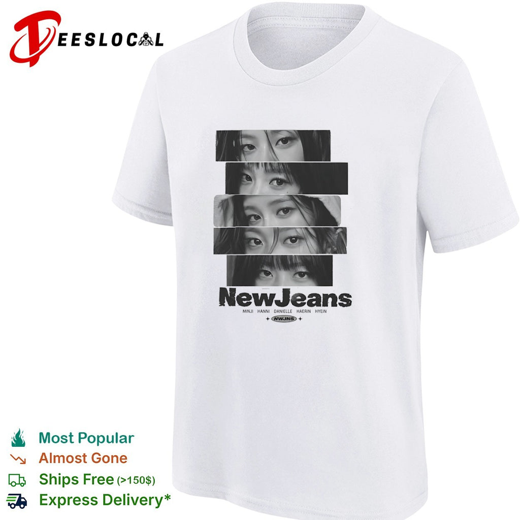 NewJeans Minji Hanni Danielle Haerin Hyein NWJNS band shirt