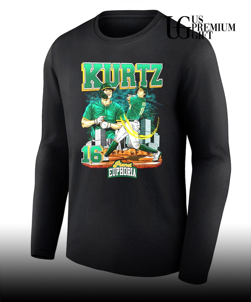 Nick Kurtz Athletics baseball Planet Euphoria graphic shirt