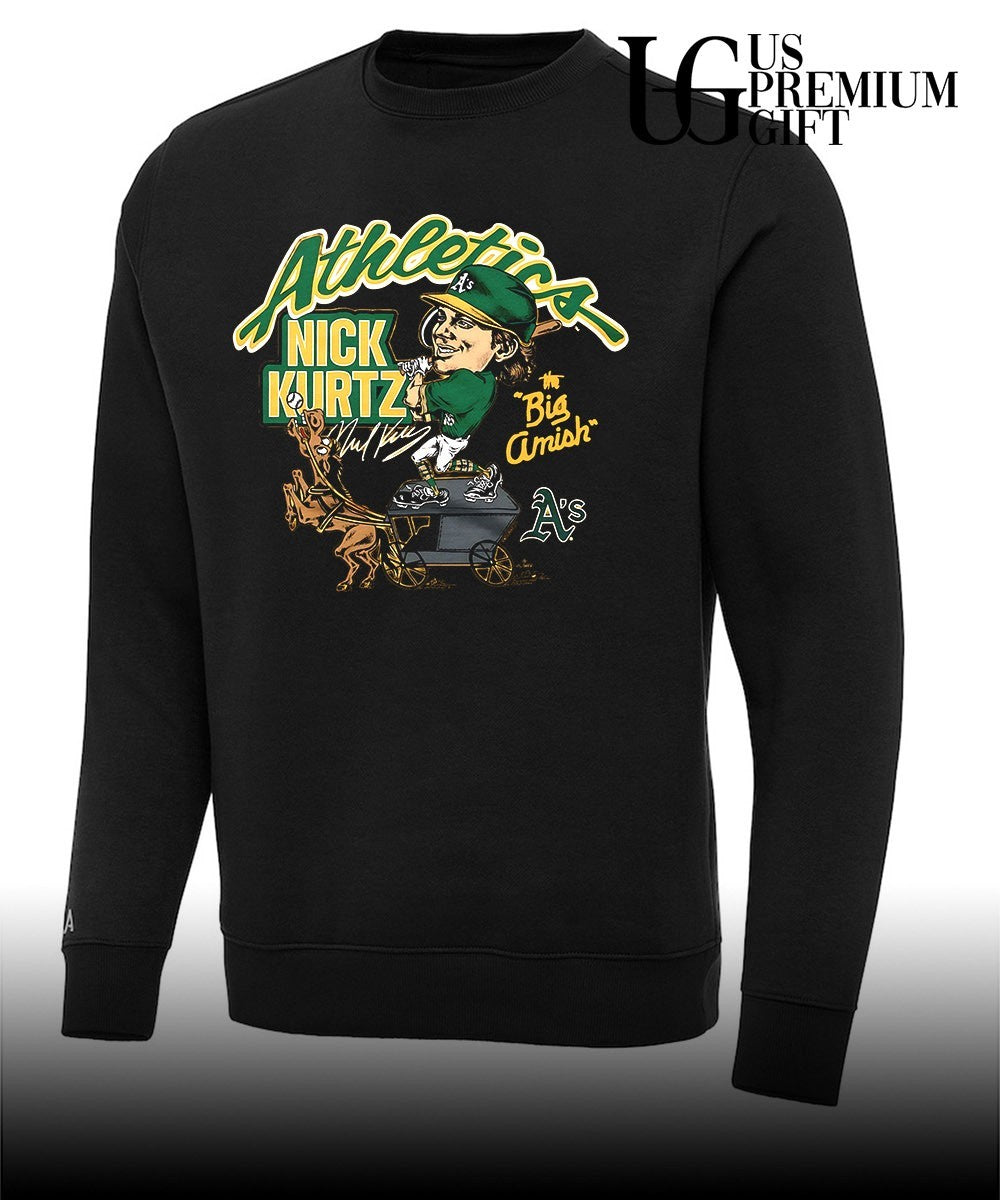Nick Kurtz Athletics baseball The Big Amish caricature signature shirt