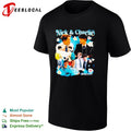 Nick and Charlie Heartstopper photo collage cast portrait floral fan art shirt