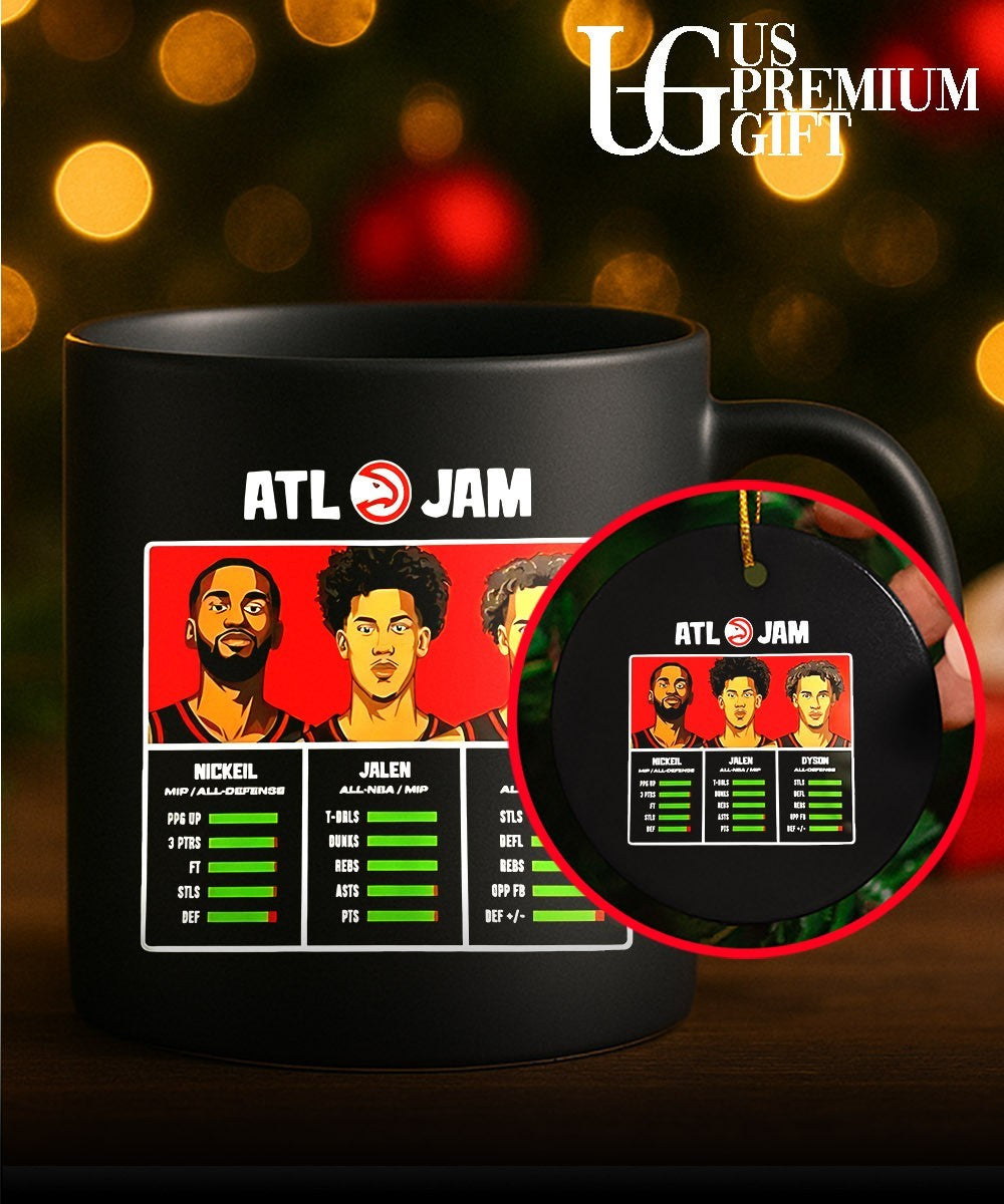 Nickeil Alexander-Walker Jalen Johnson and Dyson Daniels Atlanta Hawks NBA Jam shirt
