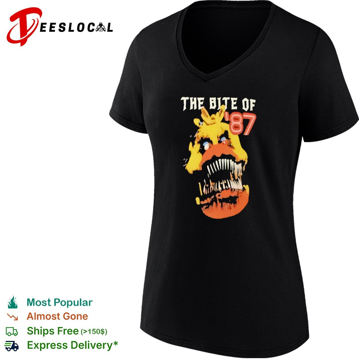 Nightmare Chica The Bite of ’87 Five Nights at Freddy’s shirt