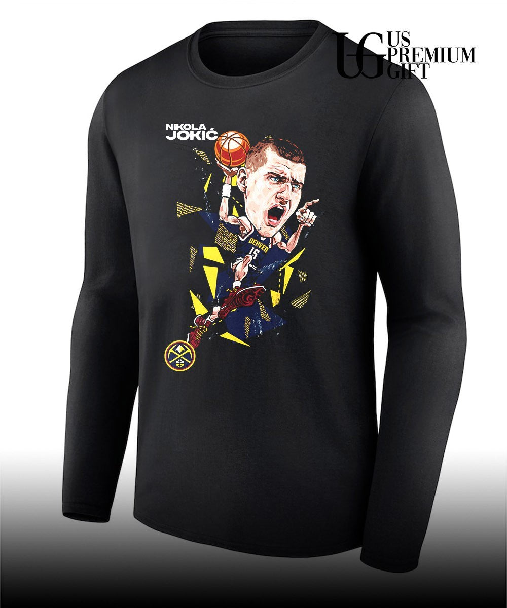 Nikola Jokic player Denver Nuggets NBA signature caricature shirt