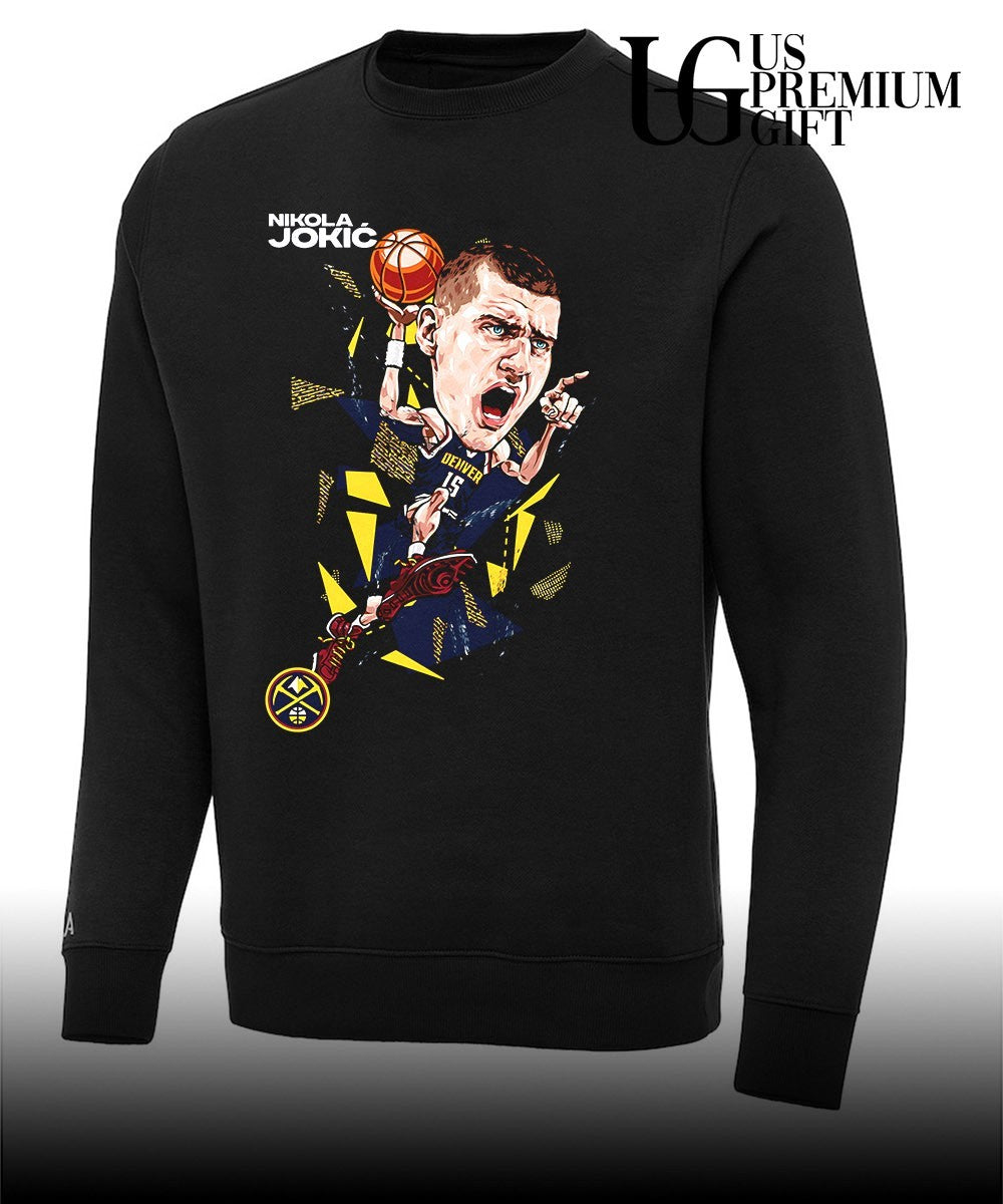 Nikola Jokic player Denver Nuggets NBA signature caricature shirt