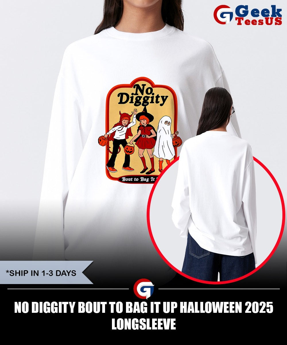 No Diggity bout to bag it up Halloween 2025 shirt