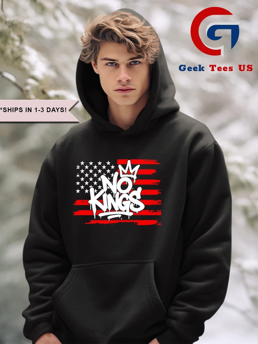 No Kings USA flag shirt