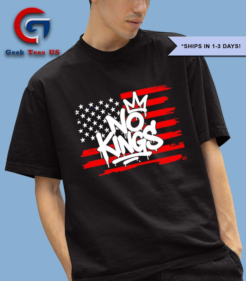 No Kings USA flag shirt