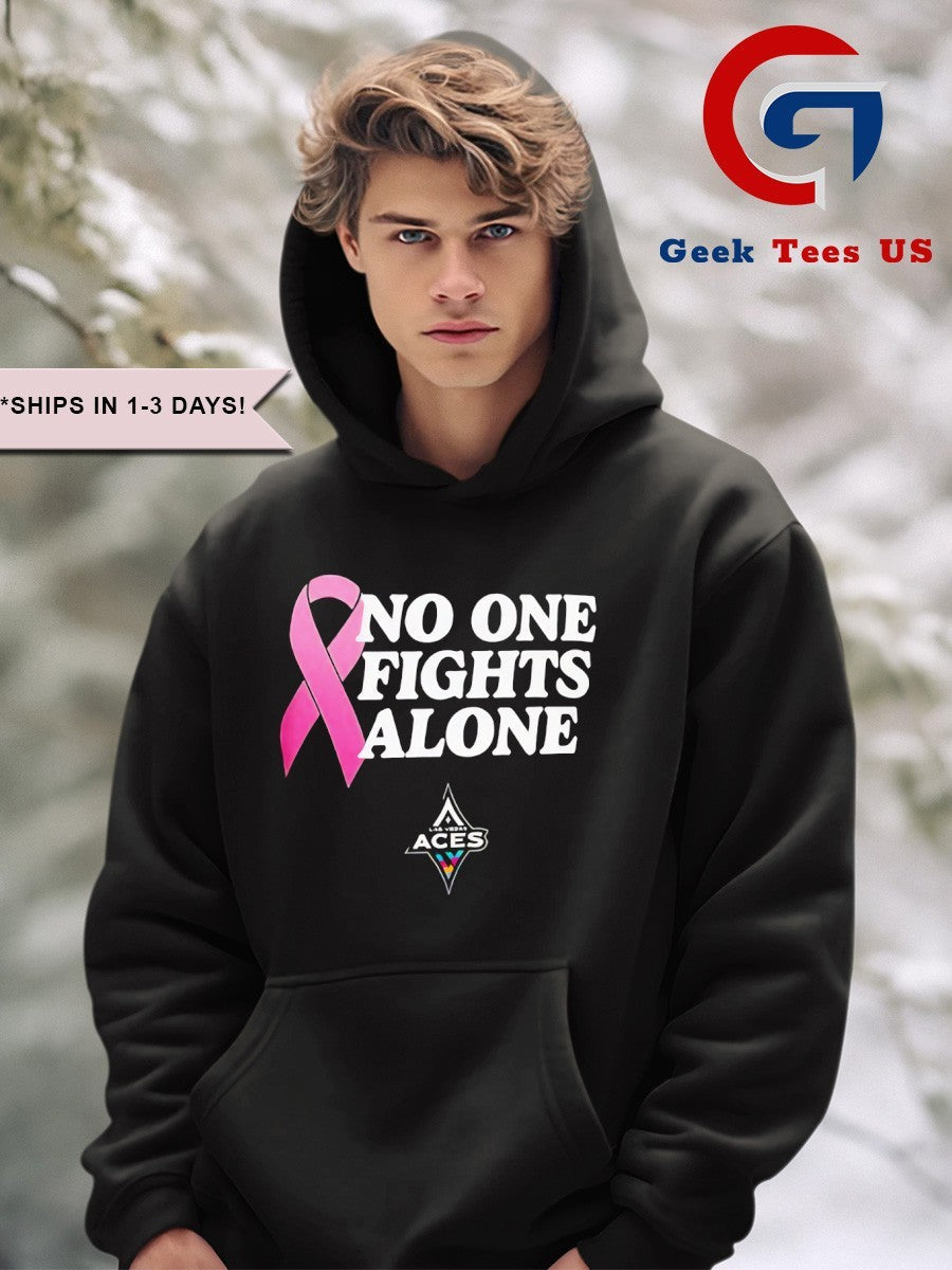 No One Fights Alone Las Vegas Aces logo shirt
