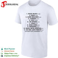 No One Lasts Forever Featuring David Cronenberg Tracklist shirt