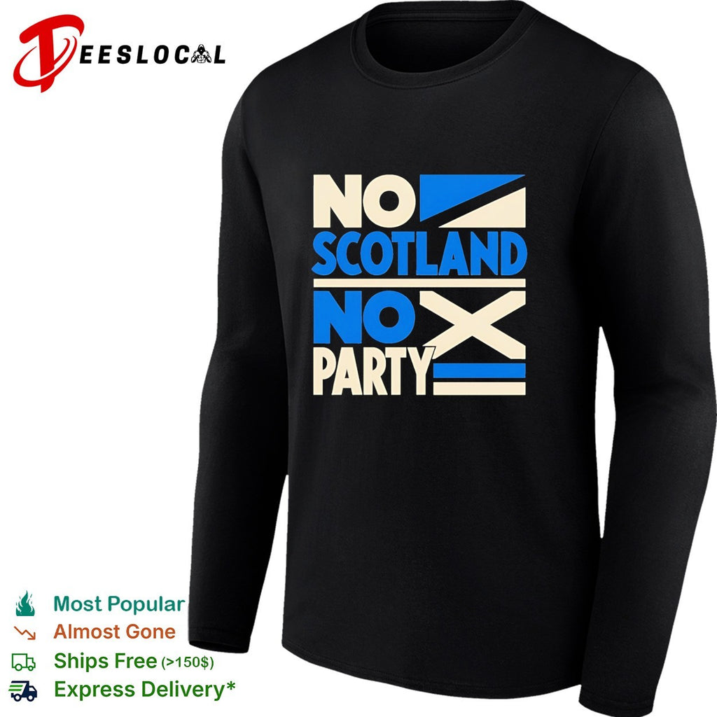 No Scotland No Party Scottish Football retro shirt