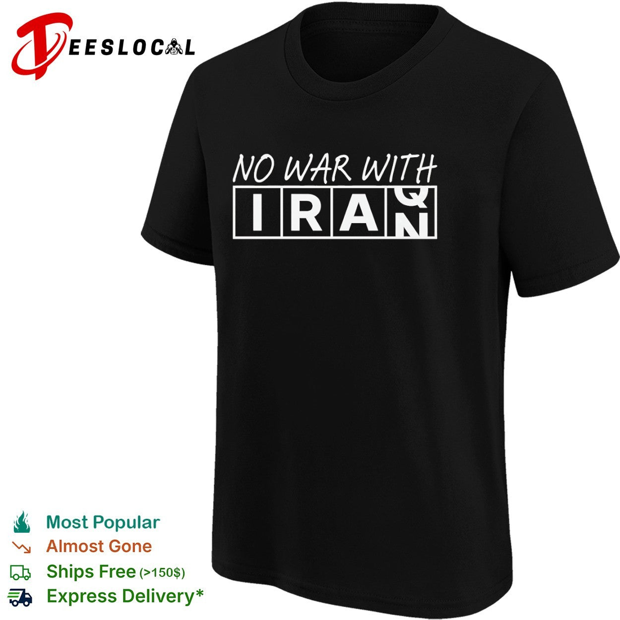 No War with Iran Political Protest anti-war shirt