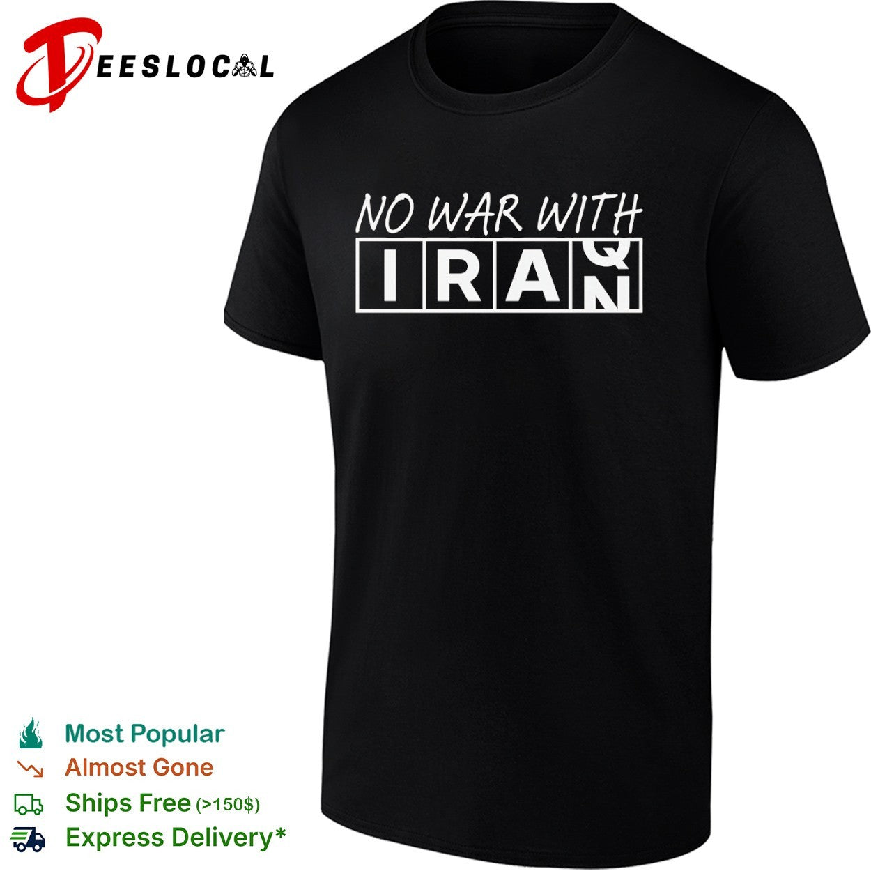 No War with Iran Political Protest anti-war shirt