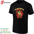 No me gusta skeleton mariachi guitar flames shirt