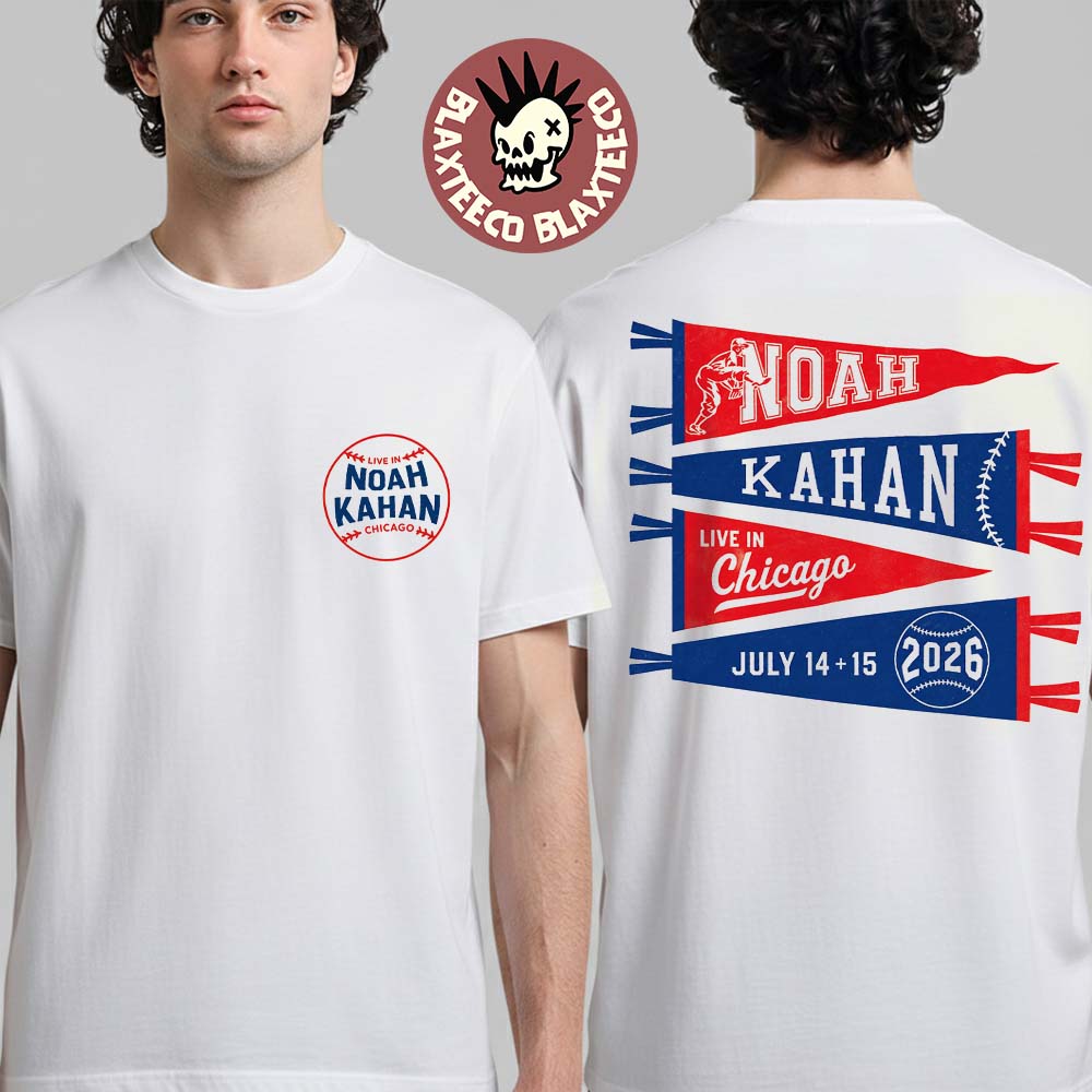 Noah Kahan Live In Chicago 2026 Specific Merch Tee At Wrigley Field On July 14 15 2026 Baseball T-Shirt