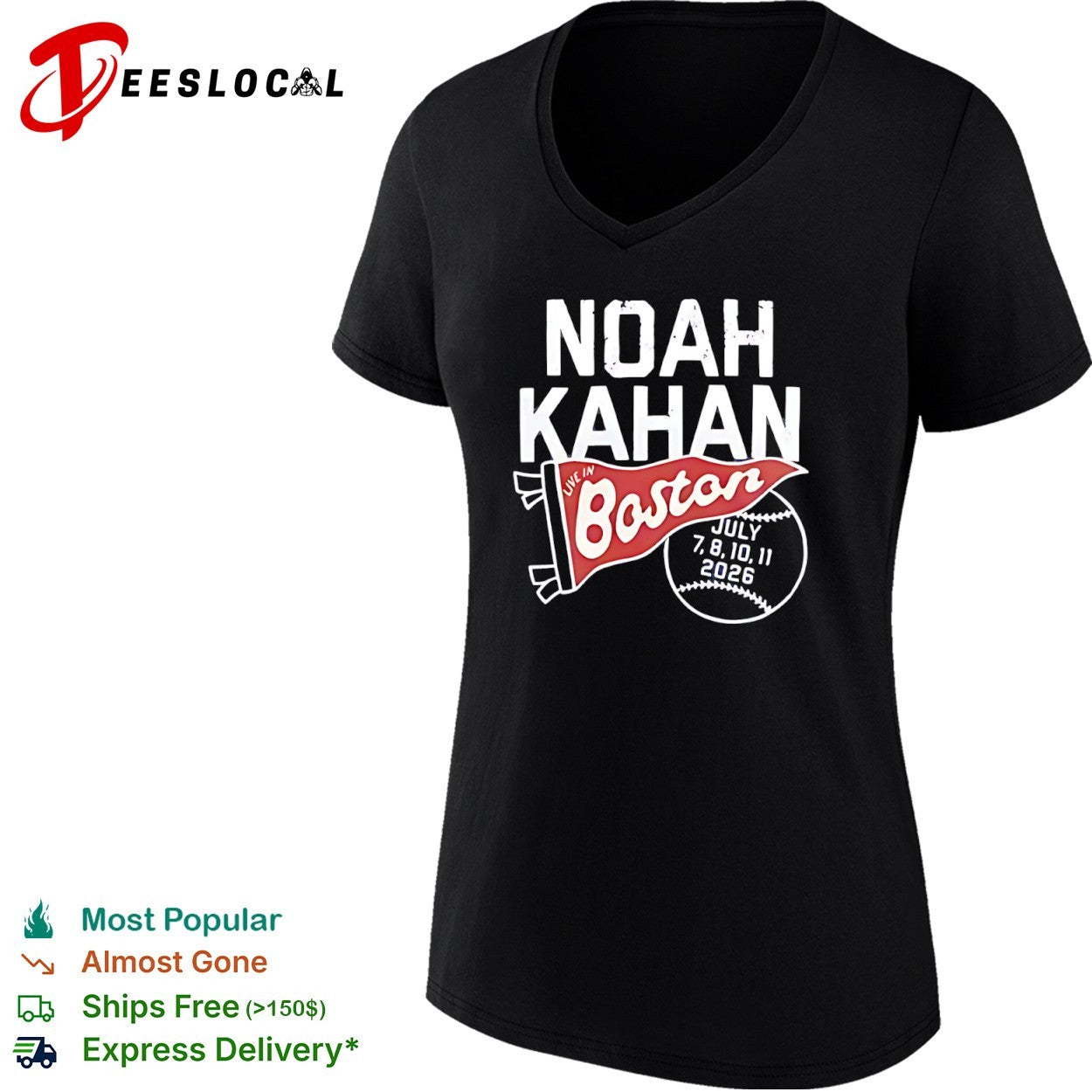 Noah Kahan Live in Boston July 2026 Tour shirt