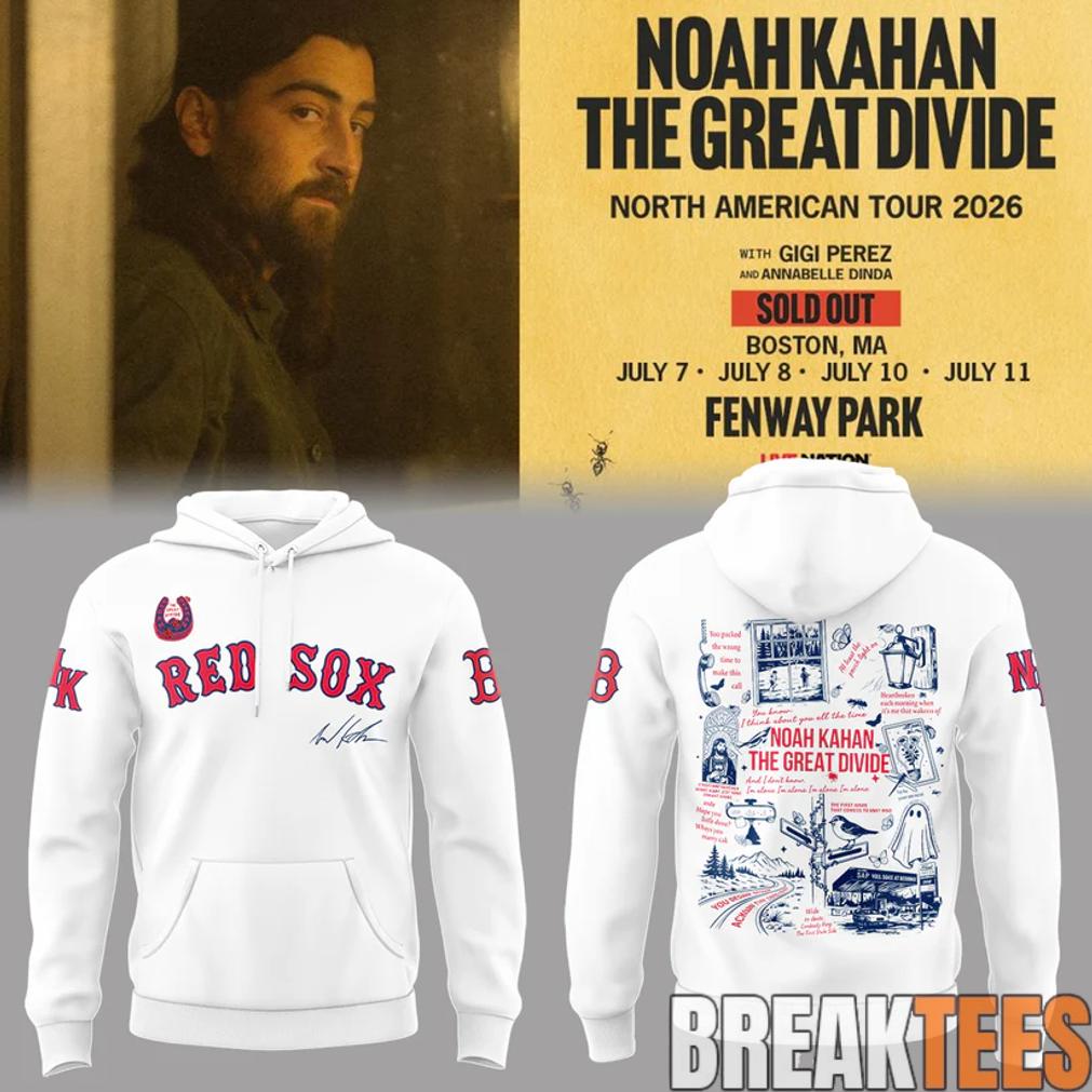 Noah Kahan x Boston Red Sox – The Great Divide Tour 2026 Hoodie