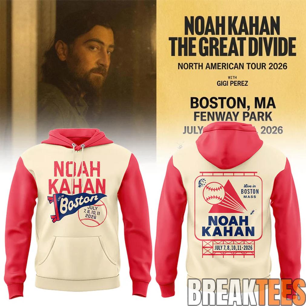 Noah Kahan x Boston Red Sox – The Great Divide Tour 2026 Hoodie