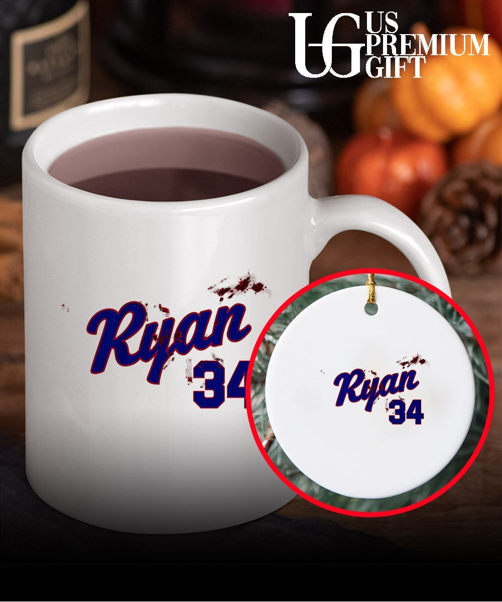 Nolan Ryan 34 Texas Rangers baseball bloody shirt