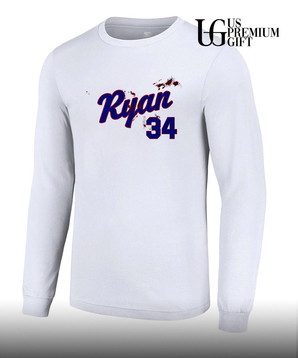 Nolan Ryan 34 Texas Rangers baseball bloody shirt