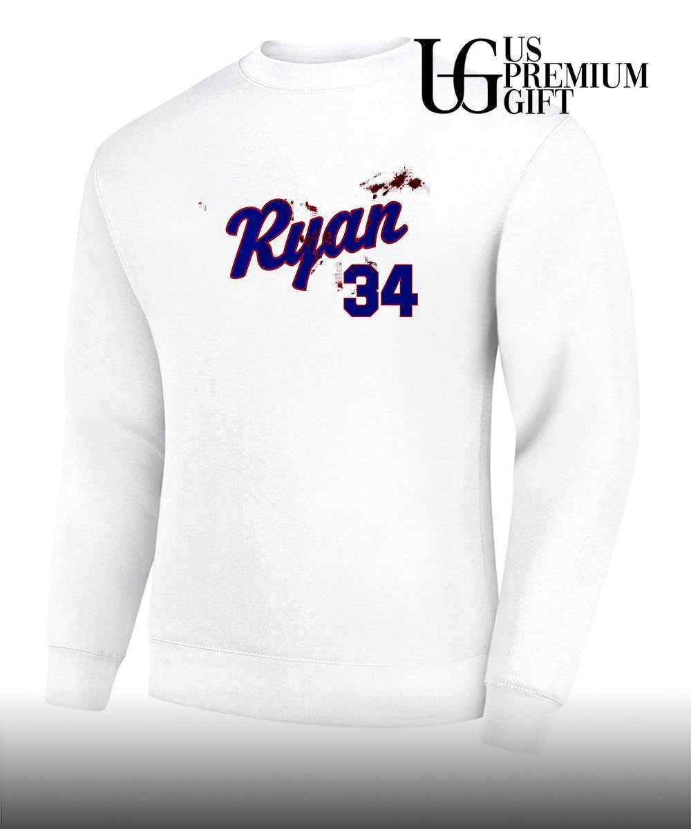 Nolan Ryan 34 Texas Rangers baseball bloody shirt