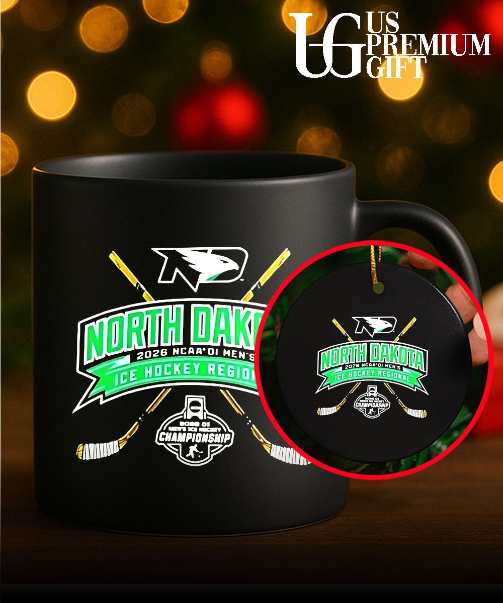 North Dakota Fighting Hawks 2026 NCAA DI Men’s Ice Hockey Regionals shirt