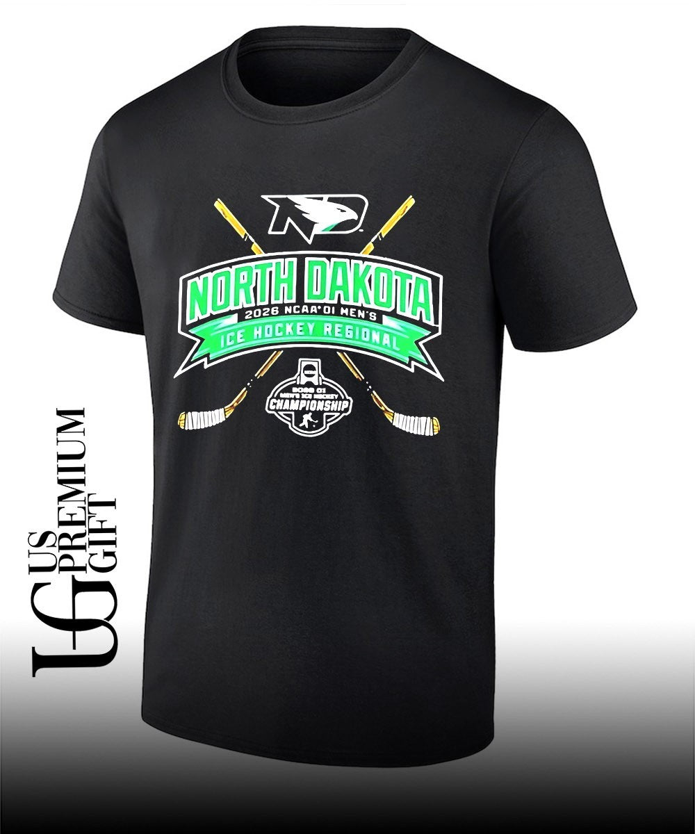 North Dakota Fighting Hawks 2026 NCAA DI Men’s Ice Hockey Regionals shirt