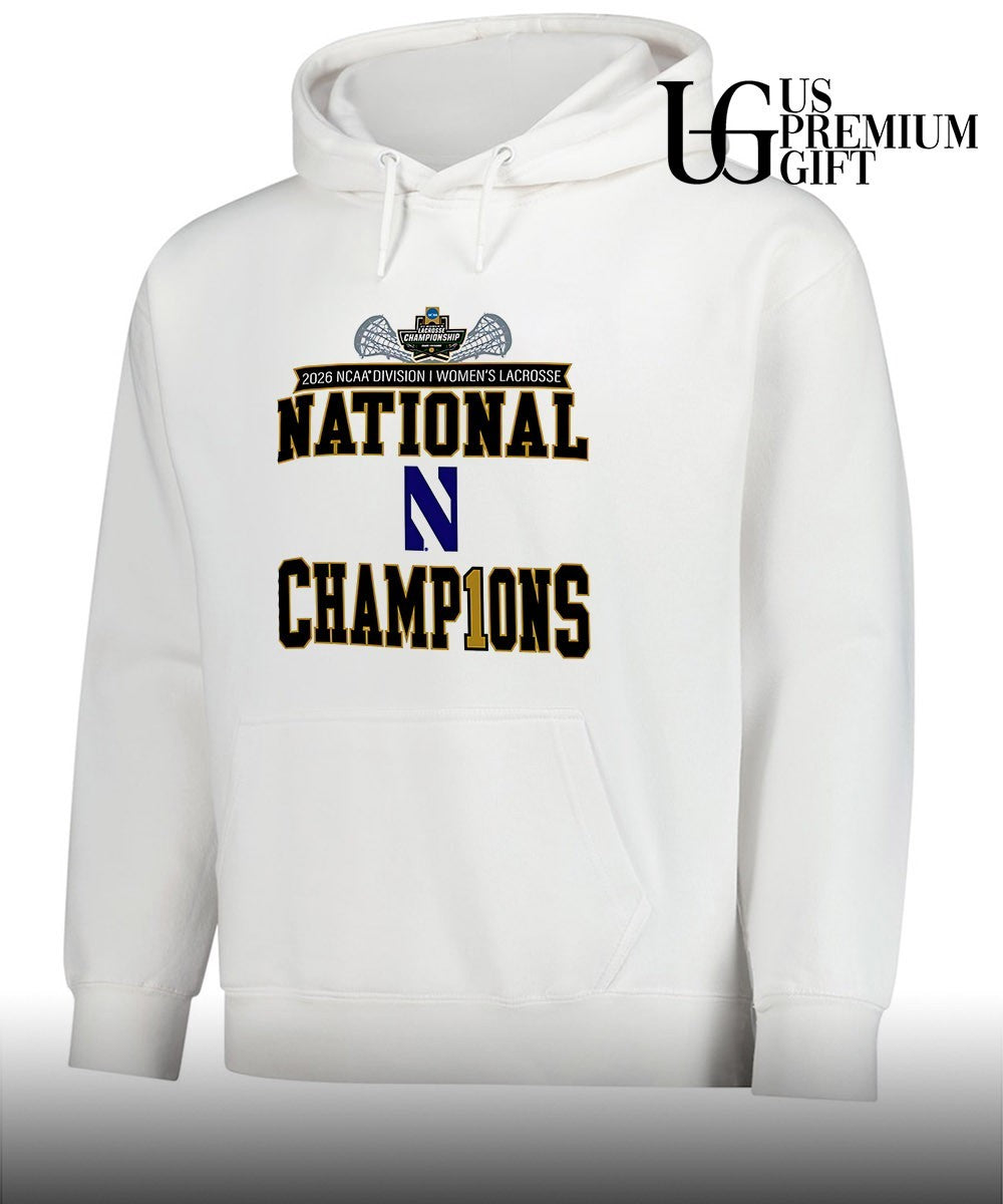 Northwestern University Division I NCAA Women’s Lacrosse National Champions 2026 shirt
