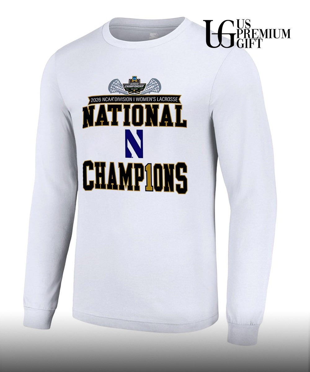 Northwestern University Division I NCAA Women’s Lacrosse National Champions 2026 shirt