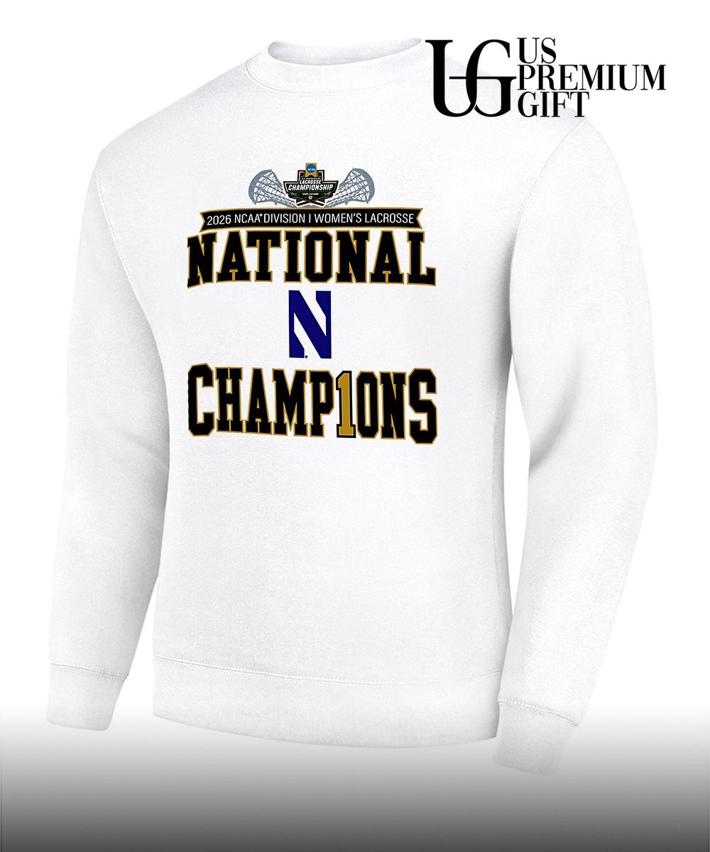 Northwestern University Division I NCAA Women’s Lacrosse National Champions 2026 shirt