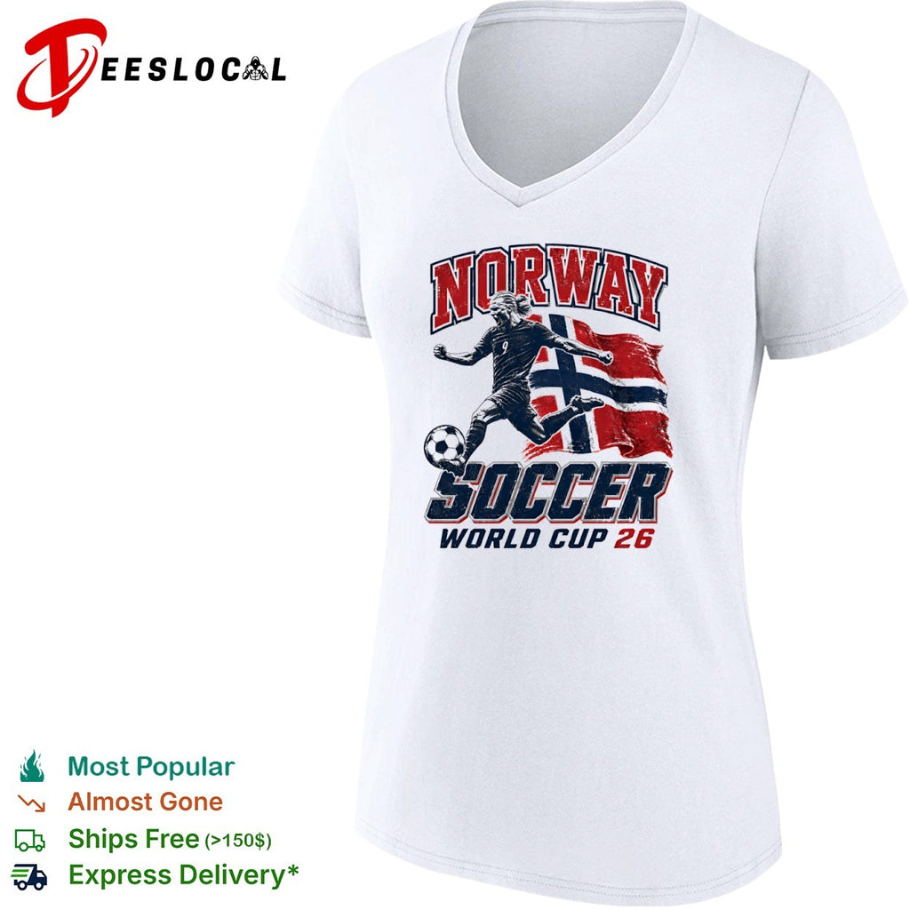 Norway Soccer World Cup 26 Distressed shirt