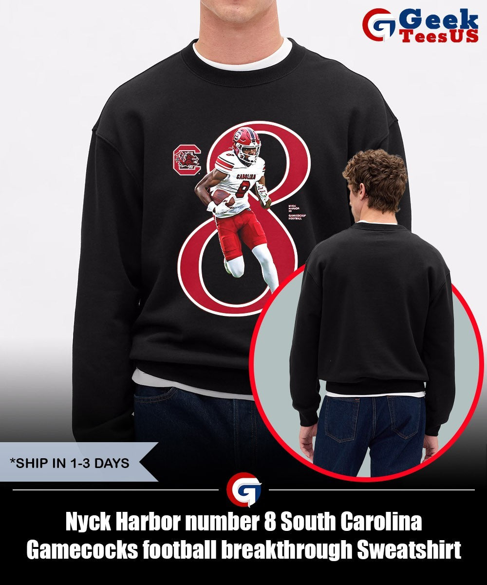 Nyck Harbor number 8 South Carolina Gamecocks football breakthrough shirt