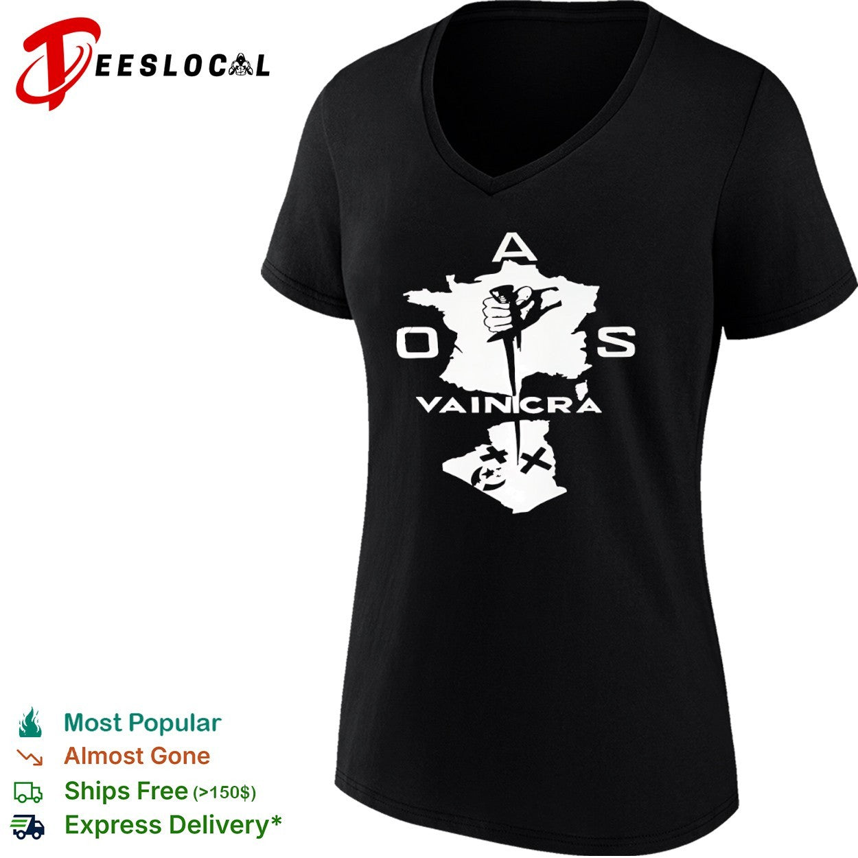 OAS Vaincra France Algeria Hand Dagger shirt