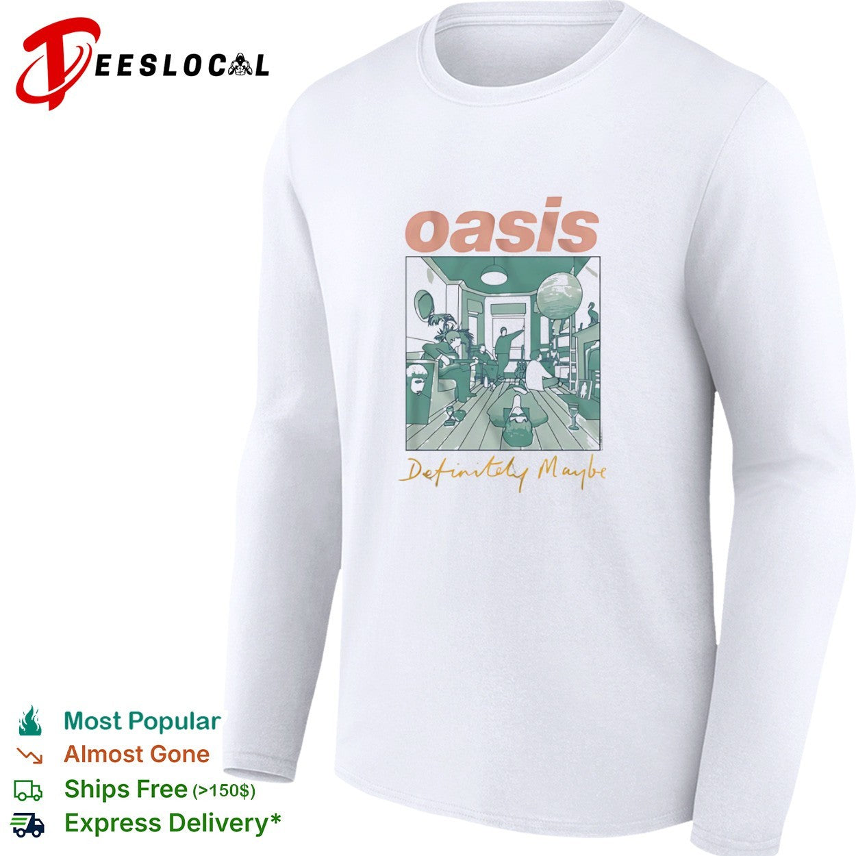 Oasis Definitely Maybe album shirt
