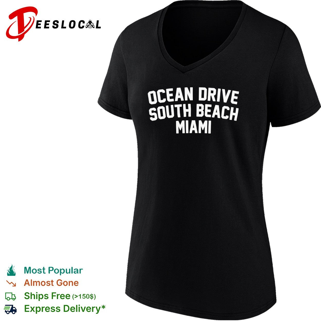 Ocean Drive South Beach Miami Florida Travel shirt