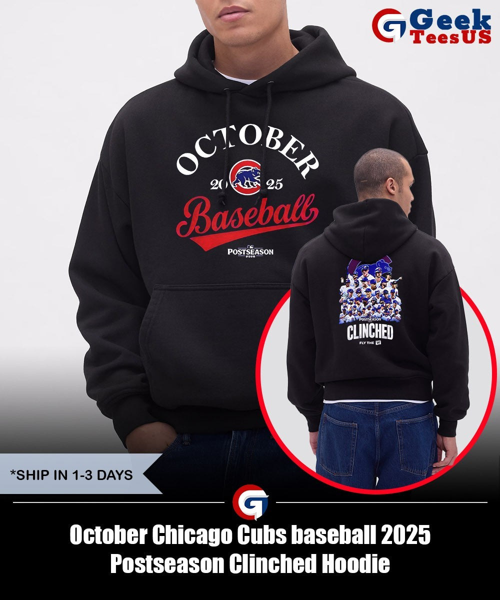 October Chicago Cubs baseball 2025 Postseason Clinched shirt