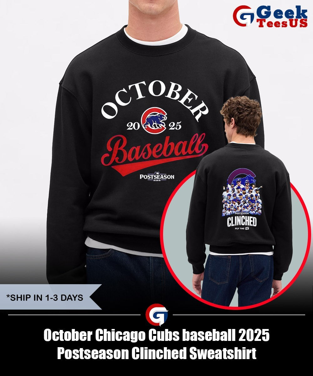 October Chicago Cubs baseball 2025 Postseason Clinched shirt