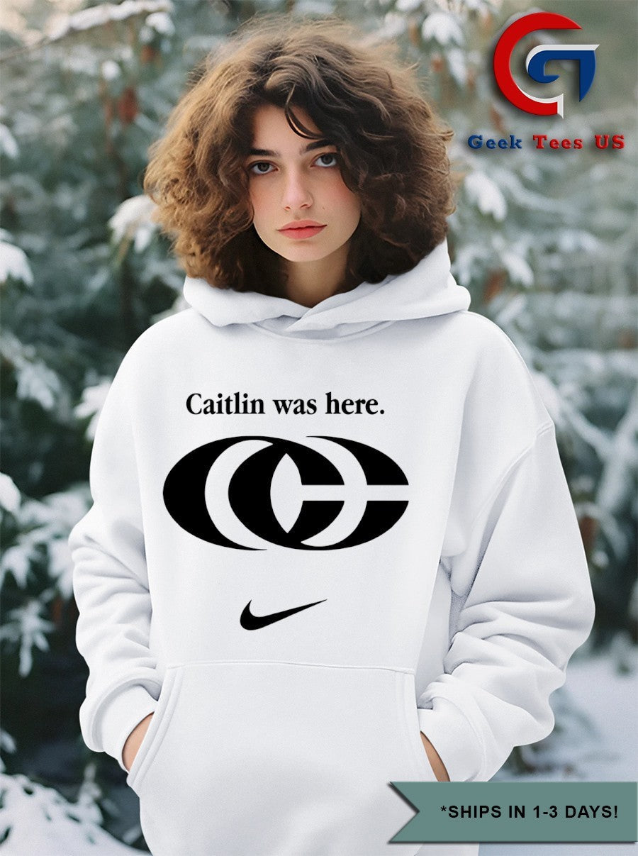 Odyssey Sims wearing Caitlin was here Caitlin Clark logo shirt