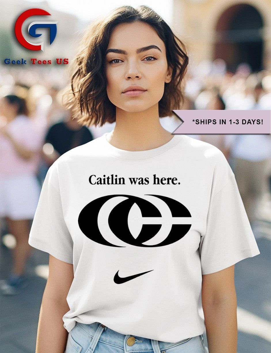 Odyssey Sims wearing Caitlin was here Caitlin Clark logo shirt