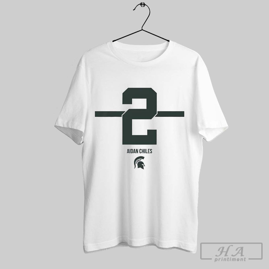 Official Aidan Chiles 2 Stripe Michigan State Spartans