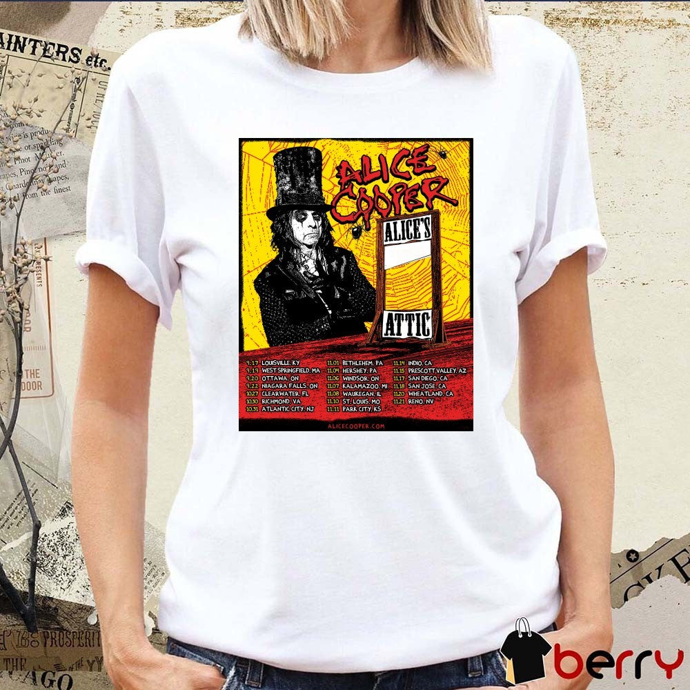 Alice Cooper announces new Fall 2026 Tour Dates Sep 17 – Nov 21 2026 Poster t-shirt