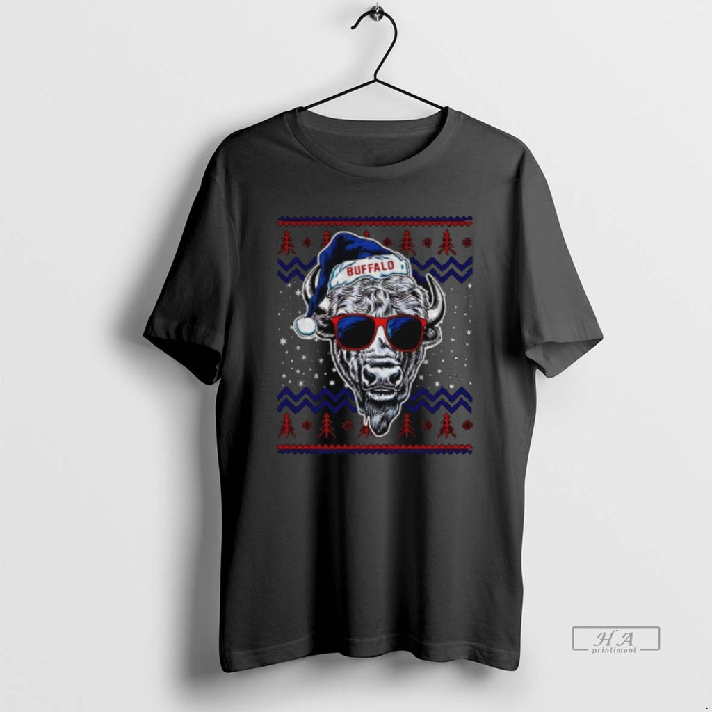 Official Buffalo Football Mascot Ugly Pattern Vintage Christmas