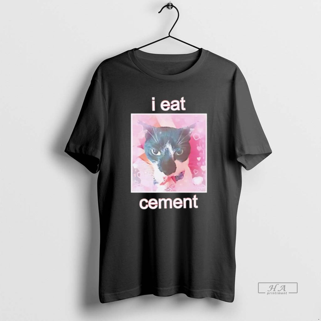 Official Cat I Eat Cement Picture Black