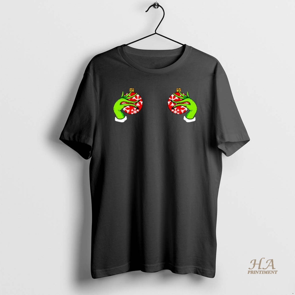Official Christmas Boobie Grinch Hand Funny Christmas