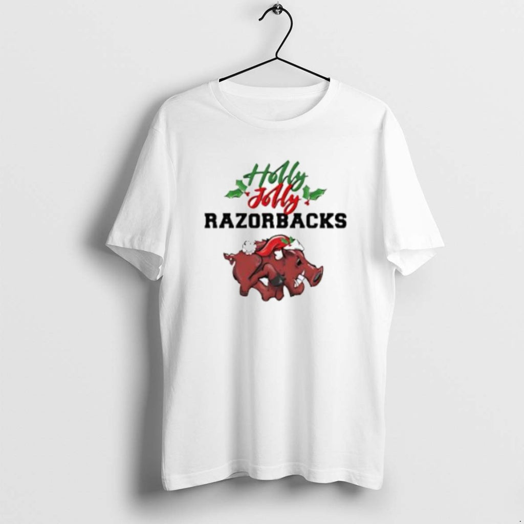 Official Christmas Santa Holly Jolly Arkansas Razorbacks Football