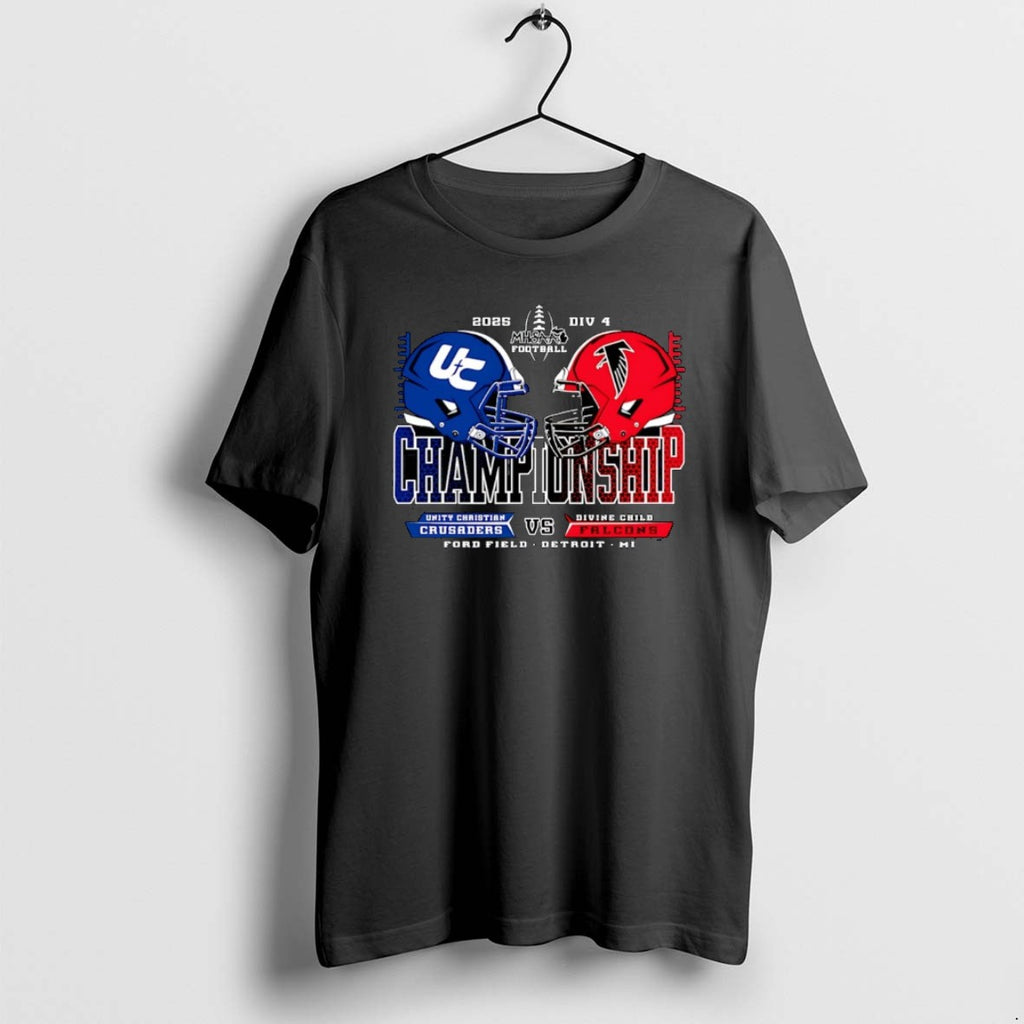 Official Crusaders Vs Falcons 2025 Mhsaa Football D4 H2h Championship Helmets Christmas