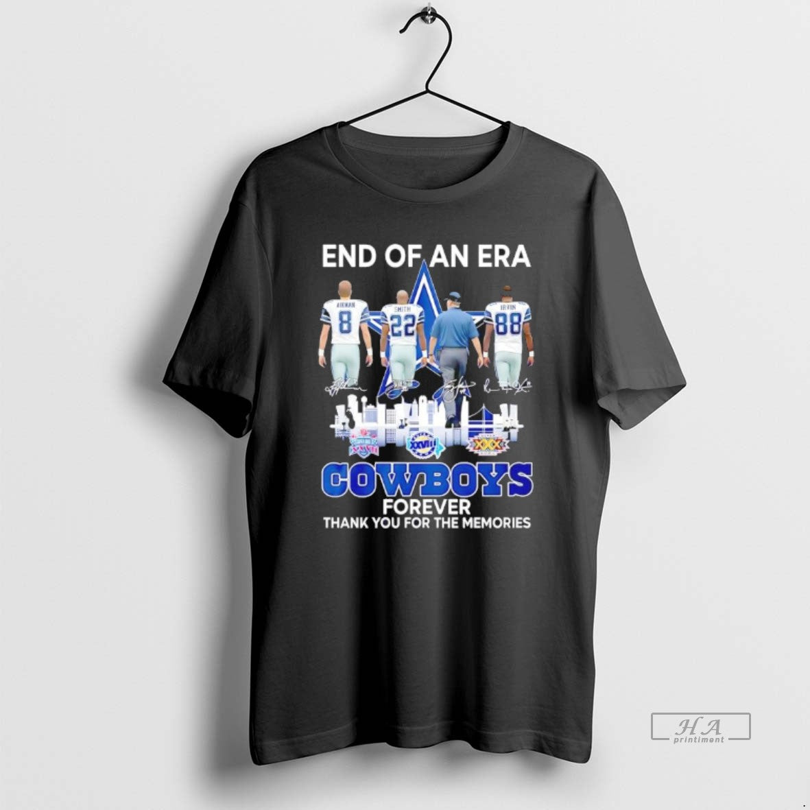 Official Dallas Cowboys End Of An Era 2025 With Aikman Smith Irvin Black