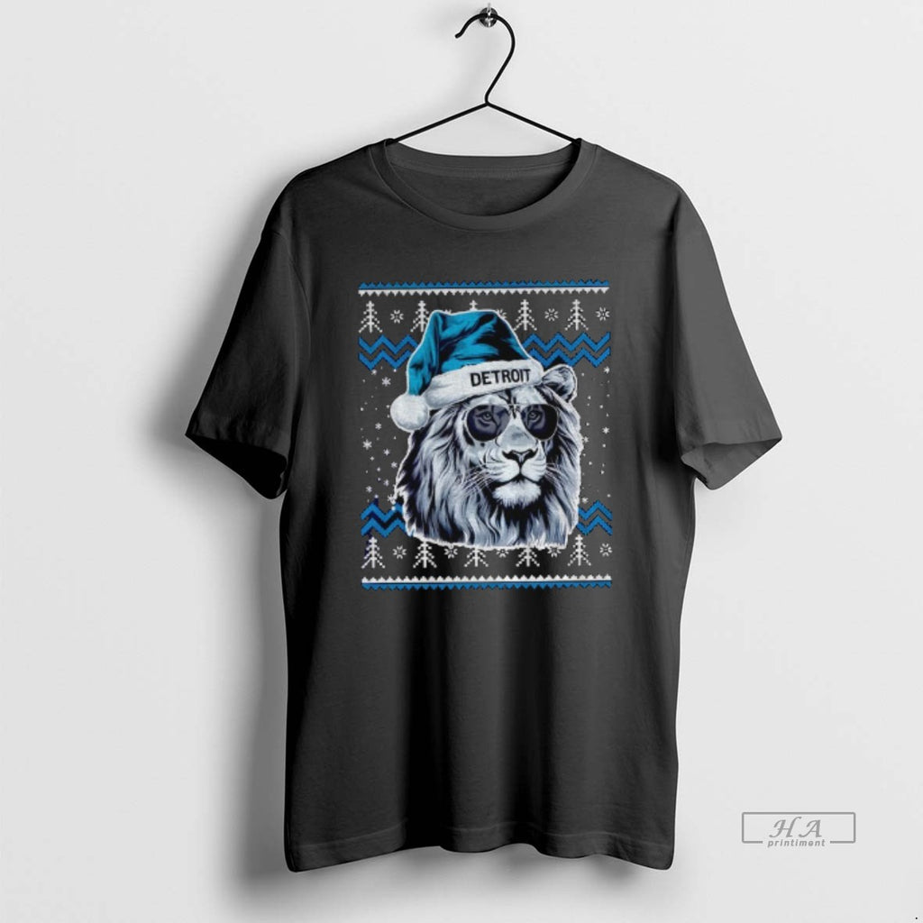 Official Detroit Football Mascot Ugly Pattern Vintage Christmas