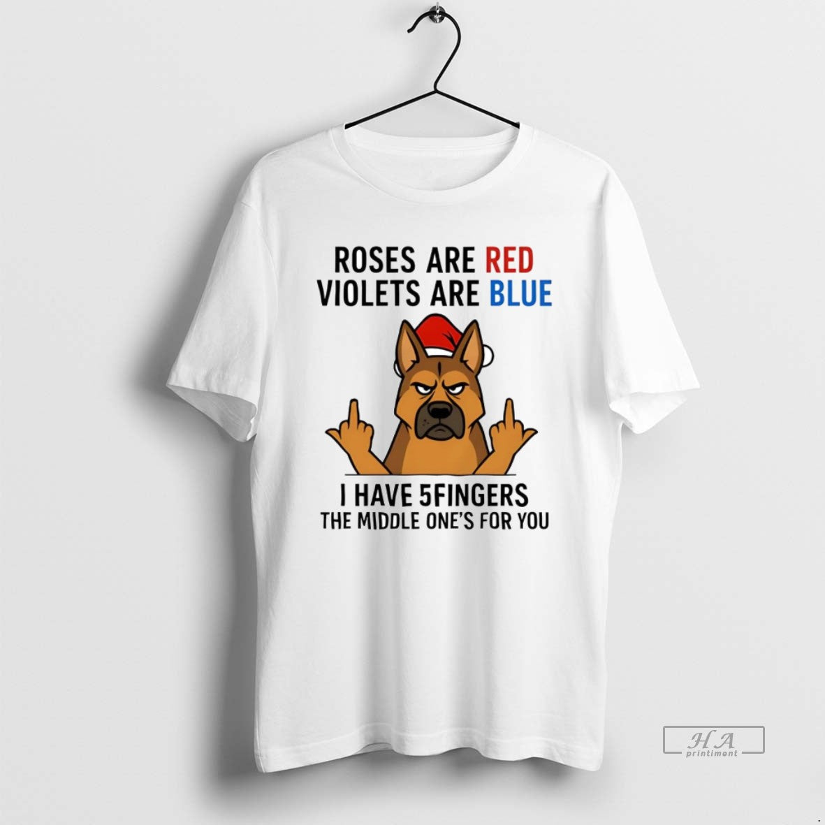 Official German Shepherd Roses Are Red Violets Are Blue I Have 5 Fingers
