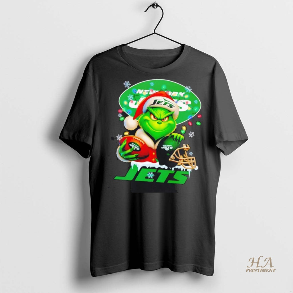 Official Grinch New York Jets Christmas Light Shirt