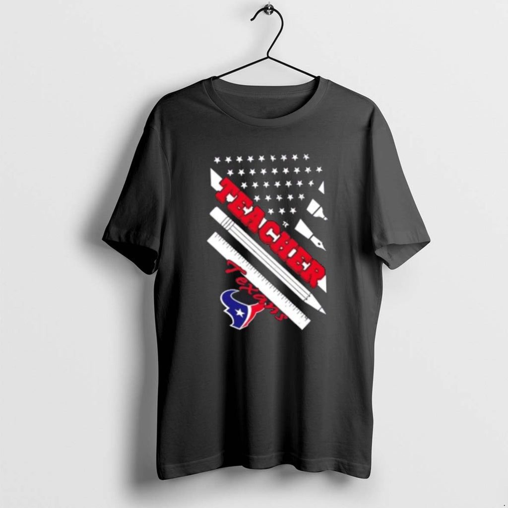 Official Houston Texans Football X Teacher American Flag